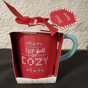 NEW Hallmark Cup Full Of Cozy Mug Coffee Cocoa Hot Chocolate Christmas Holiday